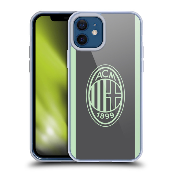AC Milan 2024/25 Crest Kit Third Soft Gel Case for Apple iPhone 12 / iPhone 12 Pro & MagSafe