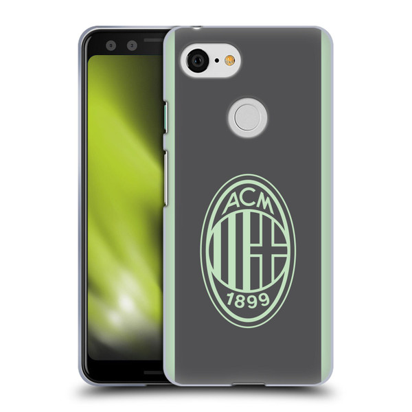 AC Milan 2024/25 Crest Kit Third Soft Gel Case for Google Pixel 3