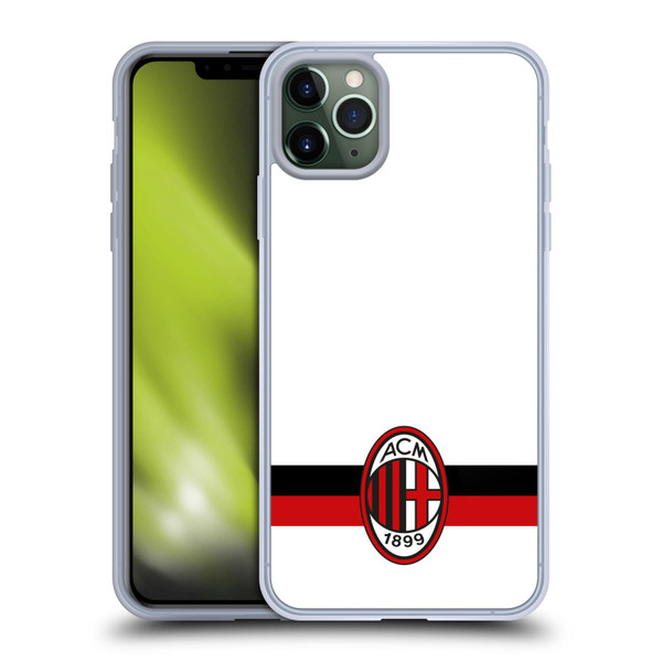 AC Milan Crest White Soft Gel Case for Apple iPhone 11 Pro Max & MagSafe