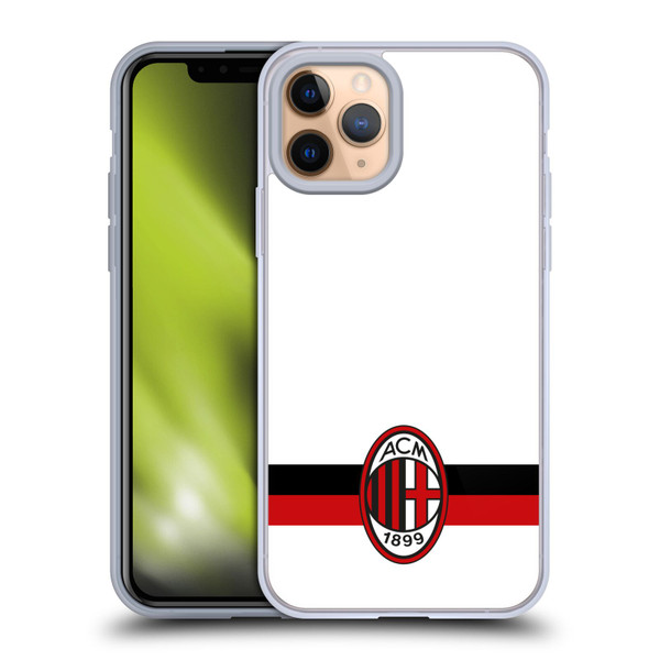 AC Milan Crest White Soft Gel Case for Apple iPhone 11 Pro & MagSafe