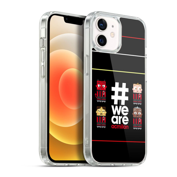 AC Milan Crest Stripes 3 Soft Gel Case for Apple iPhone 12 / iPhone 12 Pro & MagSafe