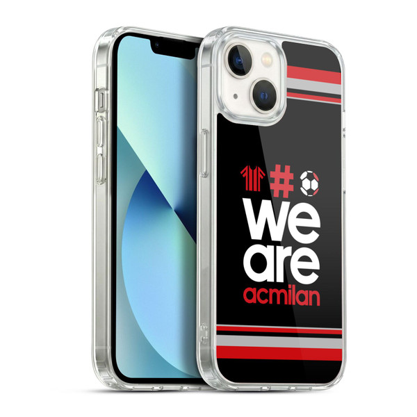 AC Milan Crest Stripes 2 Soft Gel Case for Apple iPhone 13