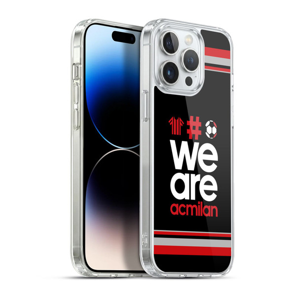 AC Milan Crest Stripes 2 Soft Gel Case for Apple iPhone 13 Pro Max & MagSafe