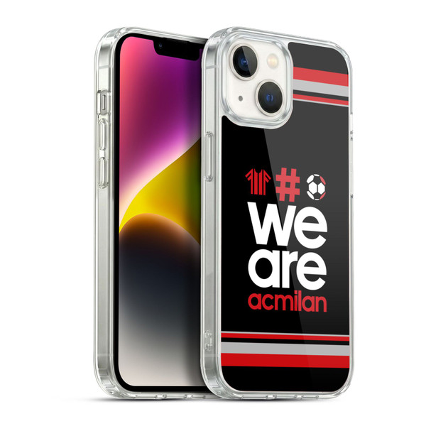 AC Milan Crest Stripes 2 Soft Gel Case for Apple iPhone 14