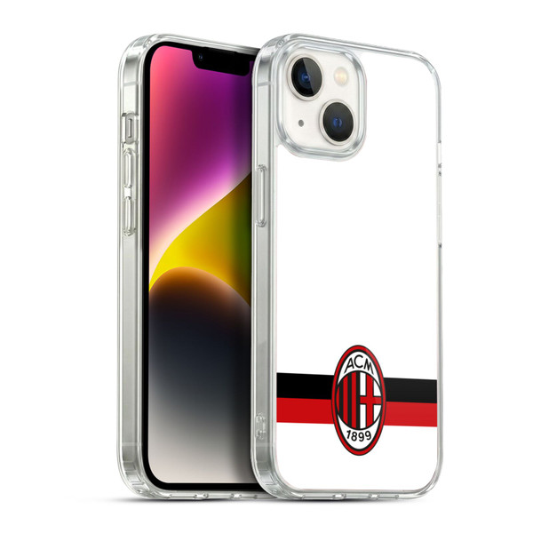 AC Milan Crest White Soft Gel Case for Apple iPhone 14