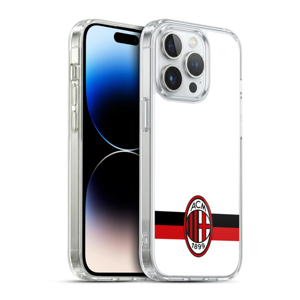 AC Milan Crest White Soft Gel Case for Apple iPhone 14 Pro & MagSafe