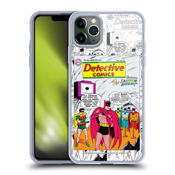 Batman DC Comics Iconic Comic Book Costumes Rainbow Soft Gel Case for Apple iPhone 11 Pro Max & MagSafe