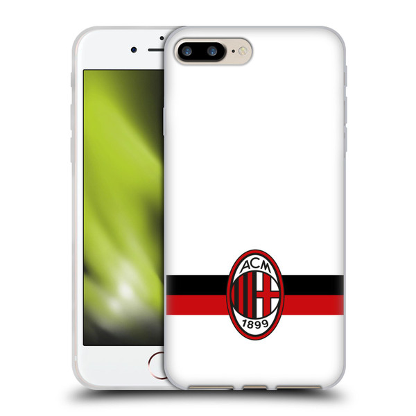 AC Milan Crest White Soft Gel Case for Apple iPhone 7 Plus / iPhone 8 Plus & MagSafe