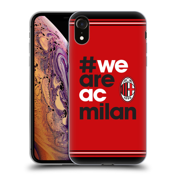 AC Milan Crest Stripes Soft Gel Case for Apple iPhone XR