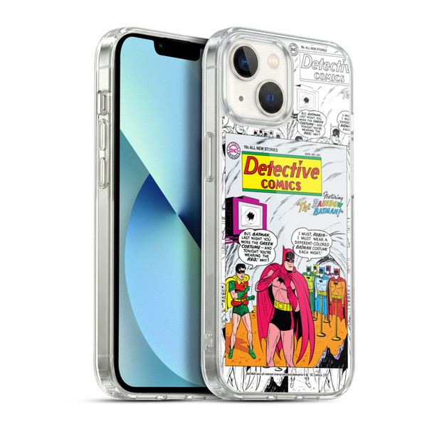 Batman DC Comics Iconic Comic Book Costumes Rainbow Soft Gel Case for Apple iPhone 13
