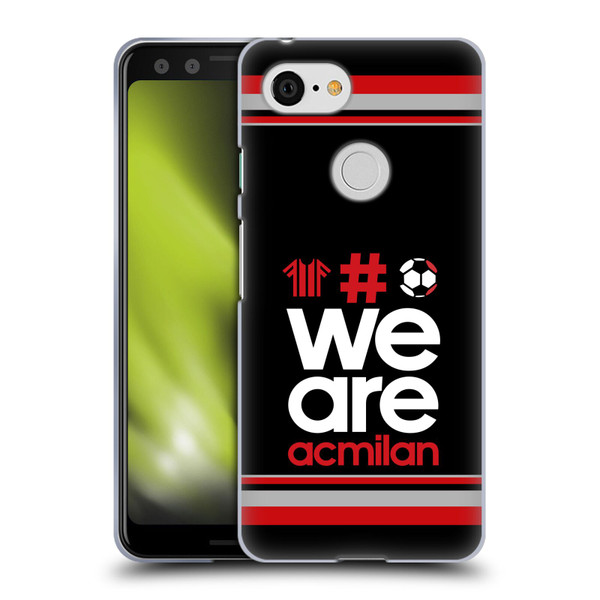 AC Milan Crest Stripes 2 Soft Gel Case for Google Pixel 3