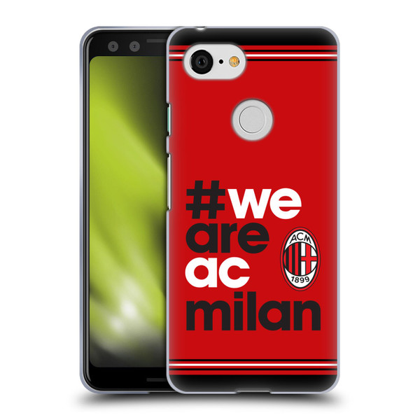 AC Milan Crest Stripes Soft Gel Case for Google Pixel 3