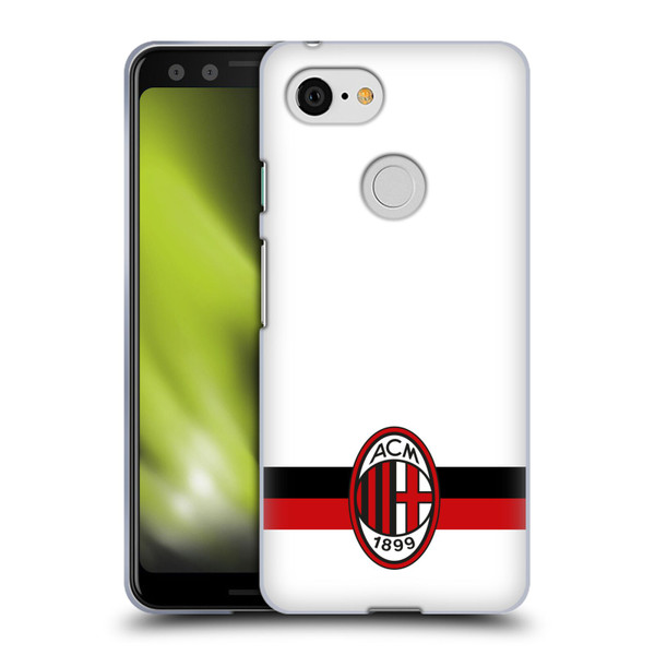 AC Milan Crest White Soft Gel Case for Google Pixel 3