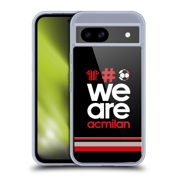 AC Milan Crest Stripes 2 Soft Gel Case for Google Pixel 8a