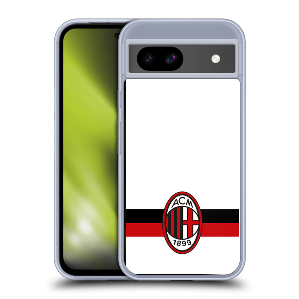 AC Milan Crest White Soft Gel Case for Google Pixel 8a