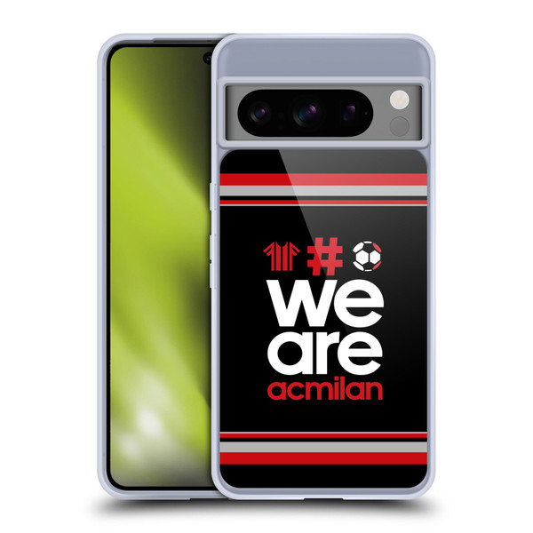 AC Milan Crest Stripes 2 Soft Gel Case for Google Pixel 8 Pro