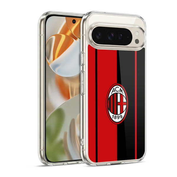 AC Milan Crest Red And Black Soft Gel Case for Google Pixel 9 / Pixel 9 Pro