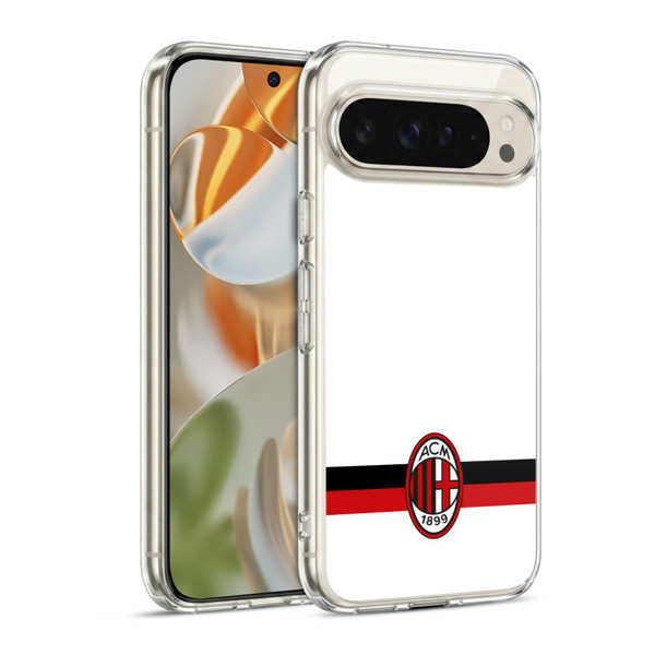 AC Milan Crest White Soft Gel Case for Google Pixel 9 / Pixel 9 Pro