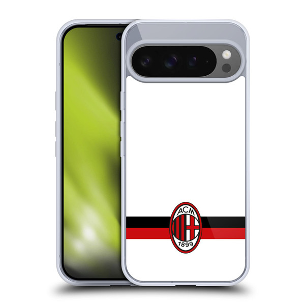 AC Milan Crest White Soft Gel Case for Google Pixel 9 Pro XL