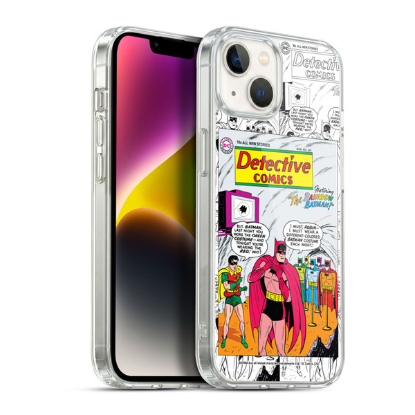 Batman DC Comics Iconic Comic Book Costumes Rainbow Soft Gel Case for Apple iPhone 14 Plus & MagSafe