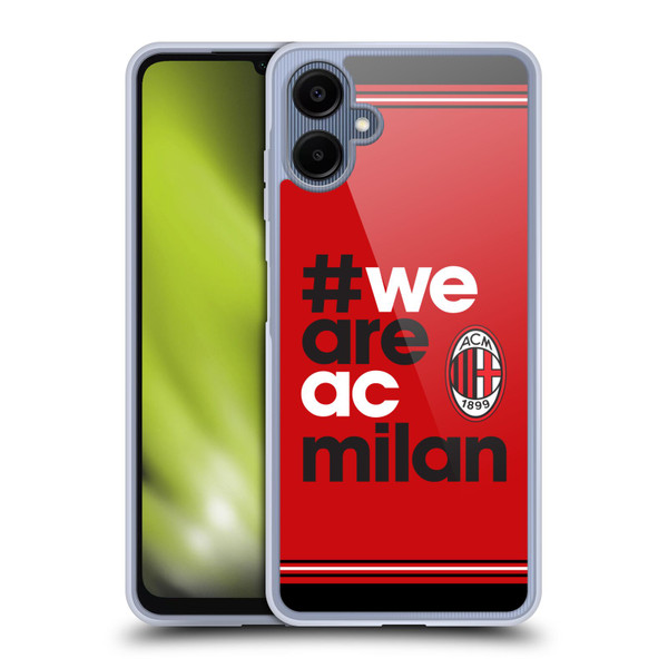 AC Milan Crest Stripes Soft Gel Case for Samsung Galaxy A06 4G