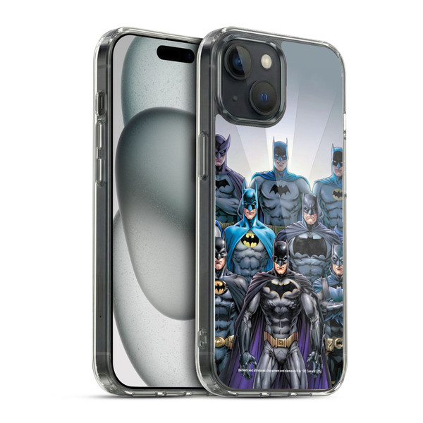 Batman DC Comics Iconic Comic Book Costumes Through The Years Soft Gel Case for Apple iPhone 15 & MagSafe