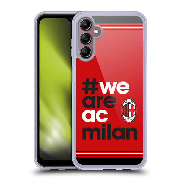 AC Milan Crest Stripes Soft Gel Case for Samsung Galaxy A14 5G