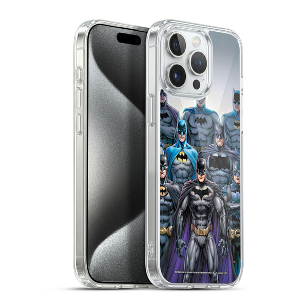 Batman DC Comics Iconic Comic Book Costumes Through The Years Soft Gel Case for Apple iPhone 15 Pro Max & MagSafe