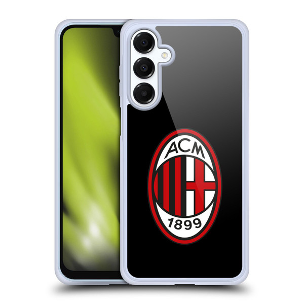 AC Milan Crest Full Colour Black Soft Gel Case for Samsung Galaxy A16 5G & MagSafe