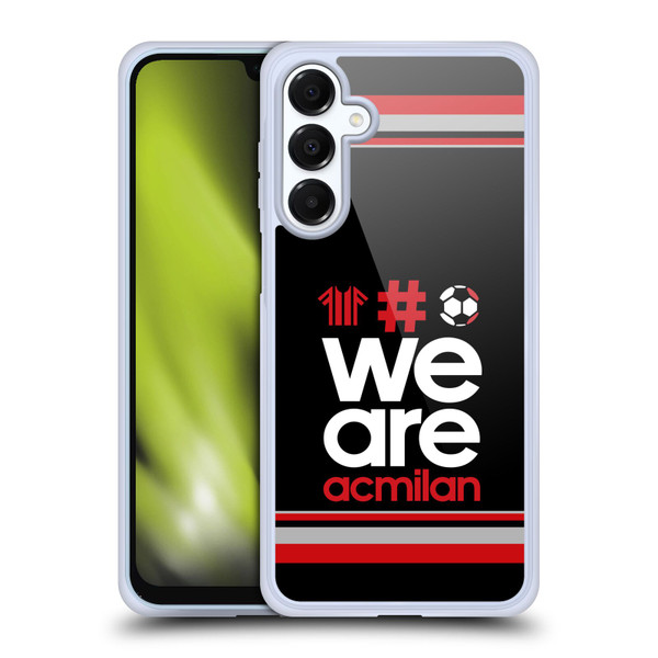AC Milan Crest Stripes 2 Soft Gel Case for Samsung Galaxy A16 5G & MagSafe