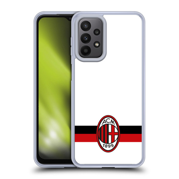 AC Milan Crest White Soft Gel Case for Samsung Galaxy A23 / 5G (2022)
