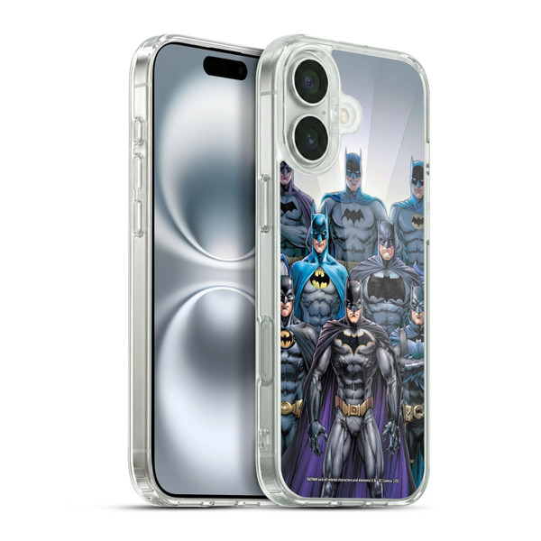 Batman DC Comics Iconic Comic Book Costumes Through The Years Soft Gel Case for Apple iPhone 16 Plus & MagSafe