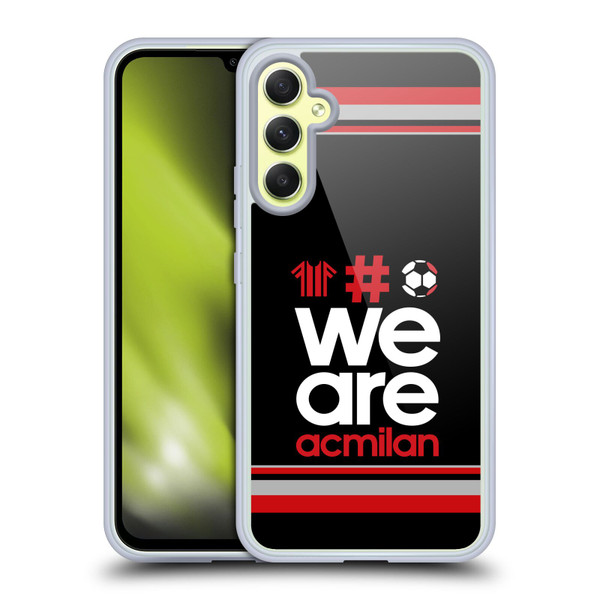 AC Milan Crest Stripes 2 Soft Gel Case for Samsung Galaxy A34 5G
