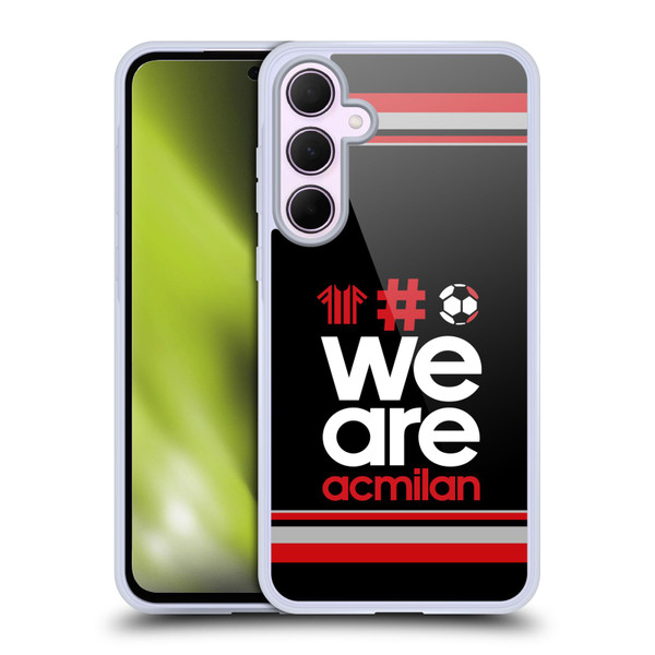 AC Milan Crest Stripes 2 Soft Gel Case for Samsung Galaxy A35 5G
