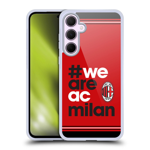 AC Milan Crest Stripes Soft Gel Case for Samsung Galaxy A35 5G