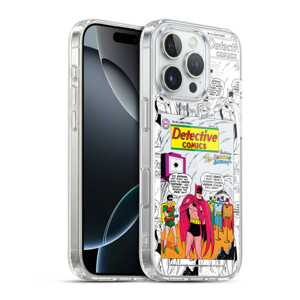 Batman DC Comics Iconic Comic Book Costumes Rainbow Soft Gel Case for Apple iPhone 16 Pro & MagSafe