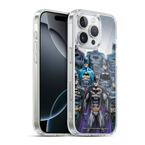 Batman DC Comics Iconic Comic Book Costumes Through The Years Soft Gel Case for Apple iPhone 16 Pro & MagSafe