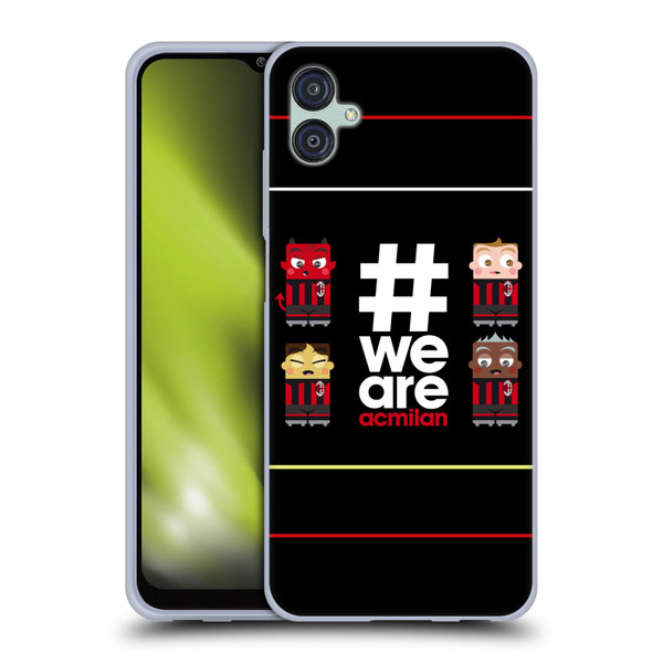 AC Milan Crest Stripes 3 Soft Gel Case for Samsung Galaxy M04 5G / A04e