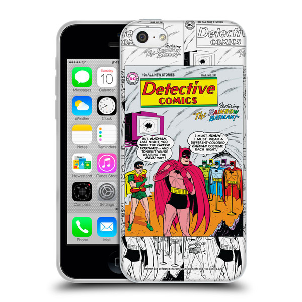 Batman DC Comics Iconic Comic Book Costumes Rainbow Soft Gel Case for Apple iPhone 5c