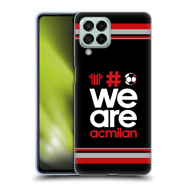 AC Milan Crest Stripes 2 Soft Gel Case for Samsung Galaxy M53 (2022)