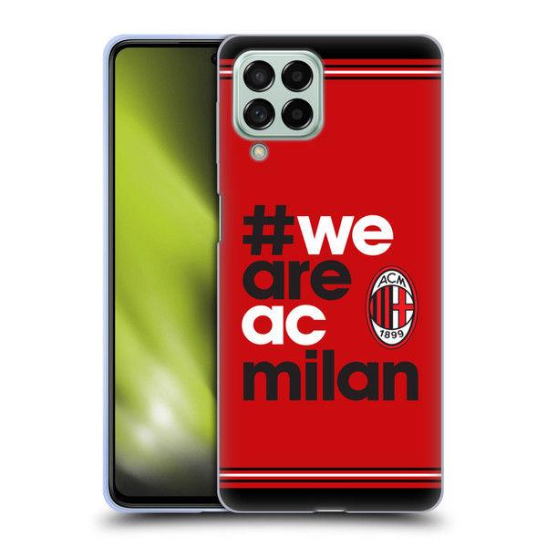 AC Milan Crest Stripes Soft Gel Case for Samsung Galaxy M53 (2022)