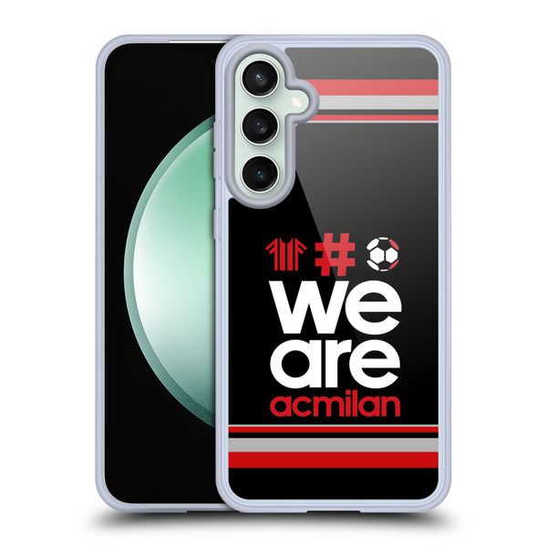 AC Milan Crest Stripes 2 Soft Gel Case for Samsung Galaxy S23 FE 5G & MagSafe