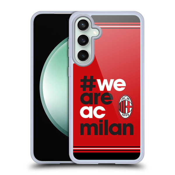 AC Milan Crest Stripes Soft Gel Case for Samsung Galaxy S23 FE 5G & MagSafe