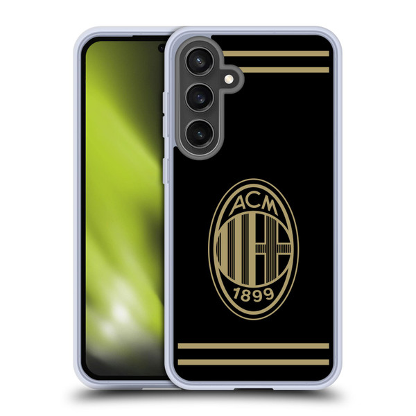 AC Milan Crest Black And Gold Soft Gel Case for Samsung Galaxy S24 FE & MagSafe