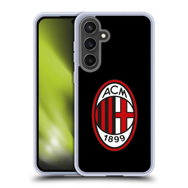 AC Milan Crest Full Colour Black Soft Gel Case for Samsung Galaxy S24 FE & MagSafe