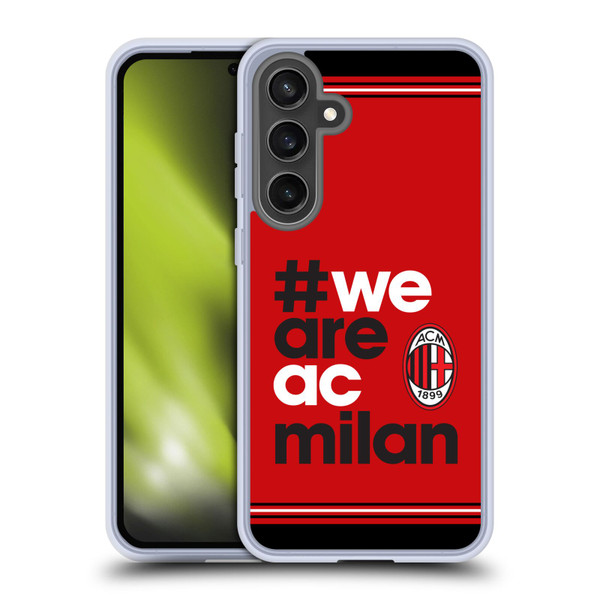 AC Milan Crest Stripes Soft Gel Case for Samsung Galaxy S24 FE & MagSafe