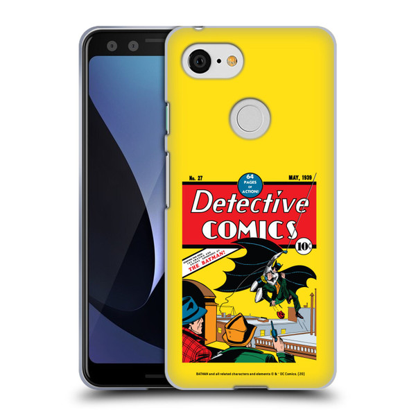 Batman DC Comics Iconic Comic Book Costumes Detective Comics #27 Soft Gel Case for Google Pixel 3