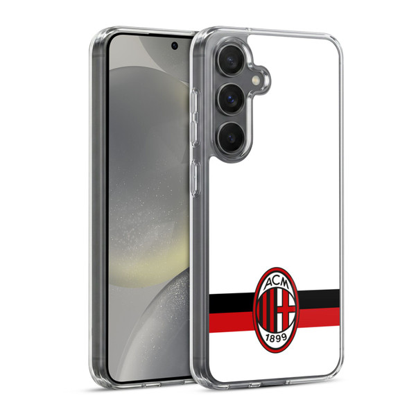 AC Milan Crest White Soft Gel Case for Samsung Galaxy S24 5G & MagSafe
