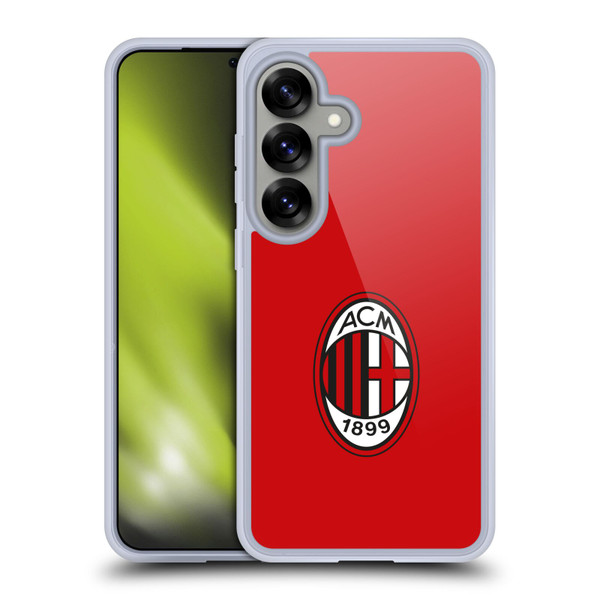 AC Milan Crest Full Colour Red Soft Gel Case for Samsung Galaxy S25 & MagSafe