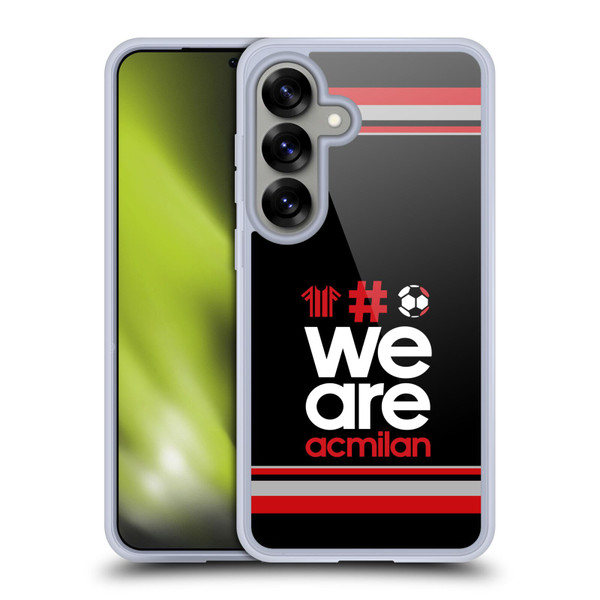 AC Milan Crest Stripes 2 Soft Gel Case for Samsung Galaxy S25 & MagSafe